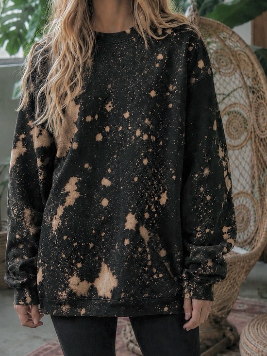 Tops - NEW Black Bleached Sweatshirt S-5X oversized top